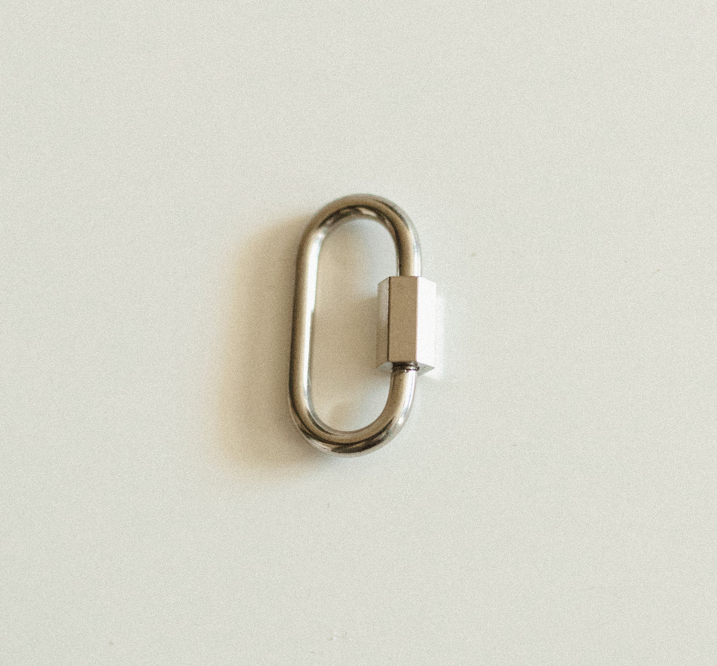 Silver oval charm clip