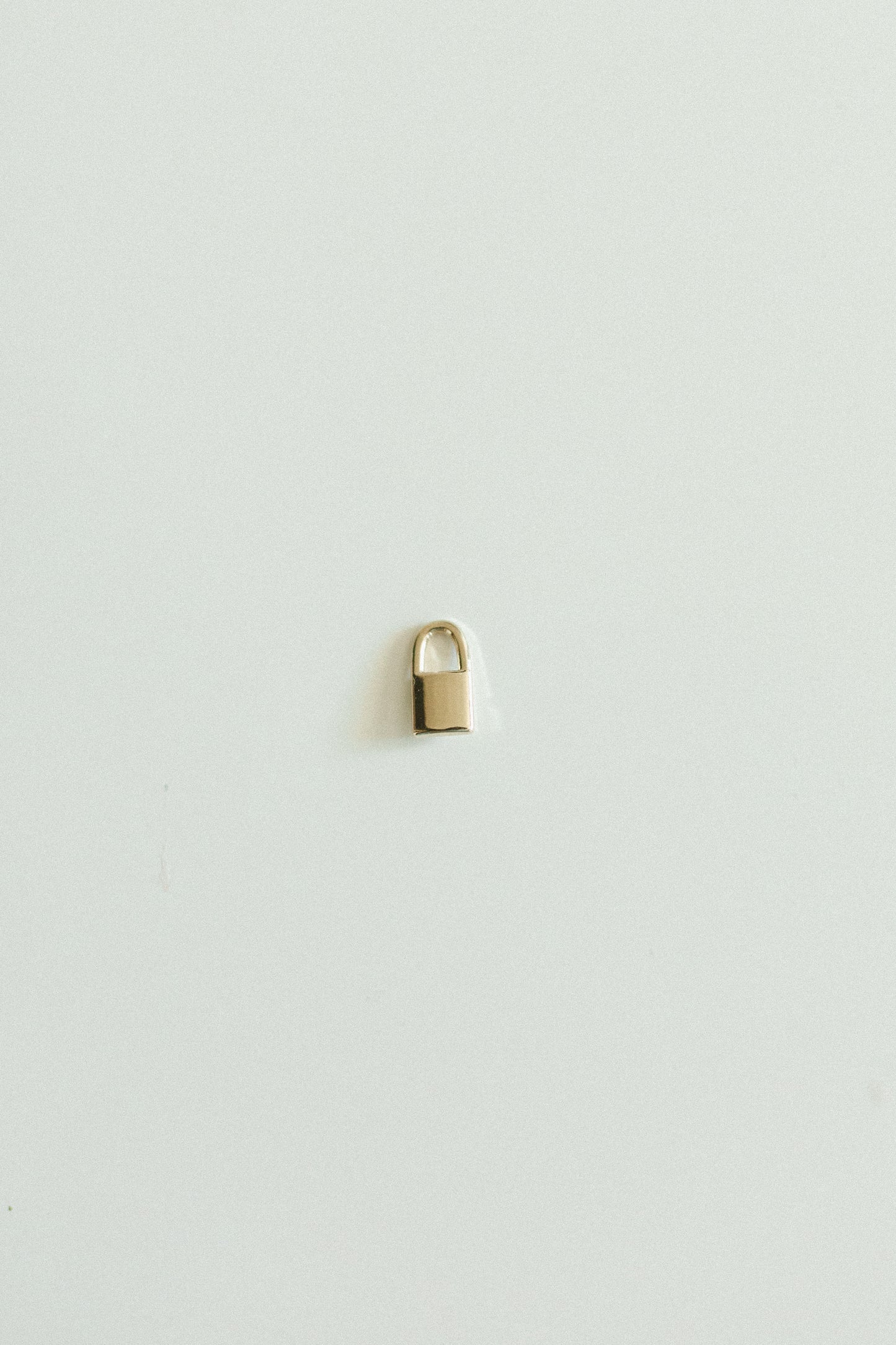 Tiny gold lock with heart