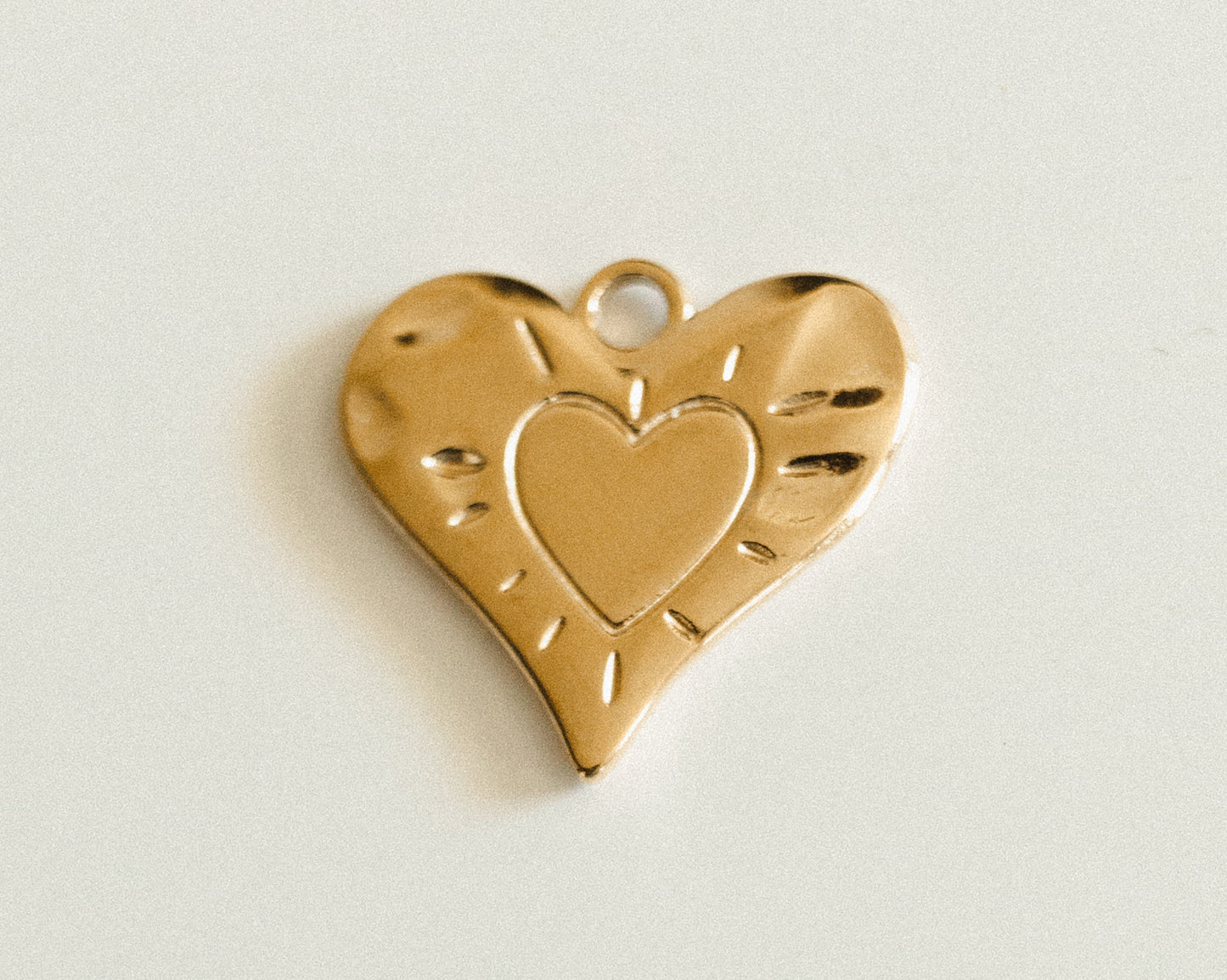 Large Gold heart with heart design