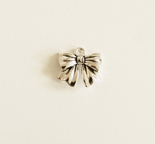 Silver ribbon bow