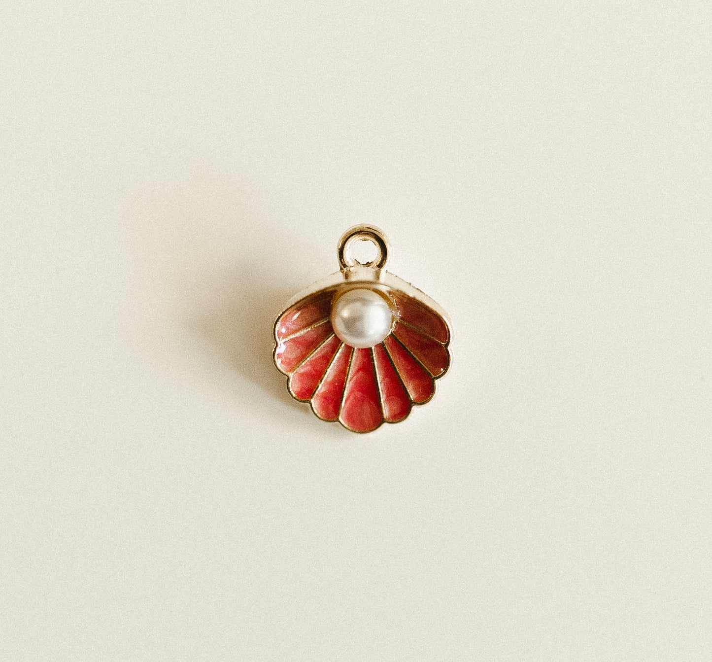 Gold dark pink pearl shell