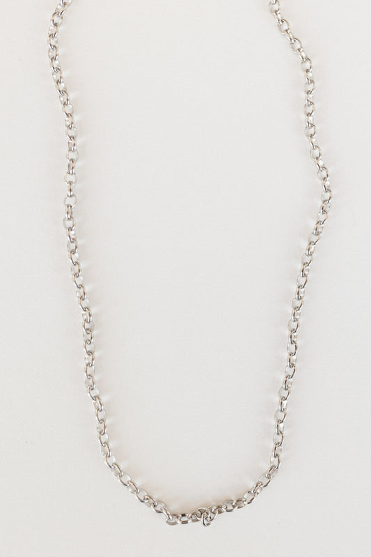 Silver rolo necklace