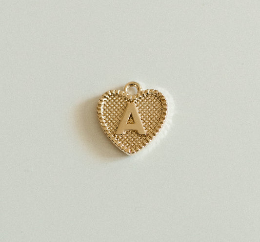 Gold heart letters A-Z