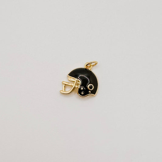 Gold black football helmet