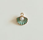 Gold turquoise pearl shell