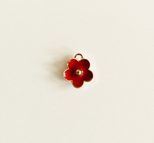 Small gold red flower