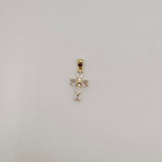 Small gold diamond cross