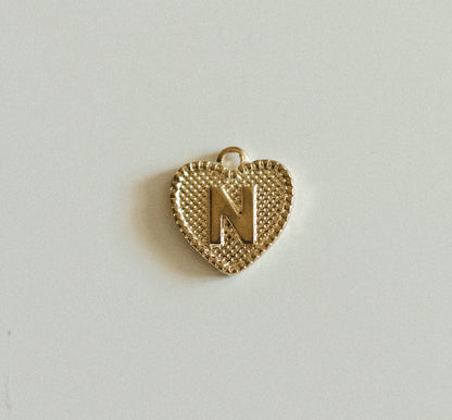 Gold heart letters A-Z