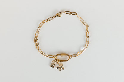 gold paperclip bracelet