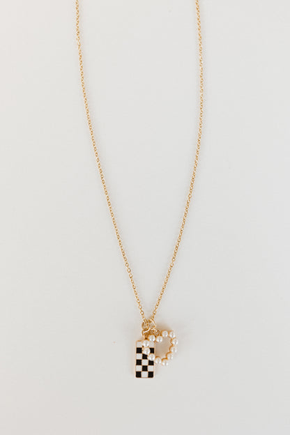 Gold slider necklace