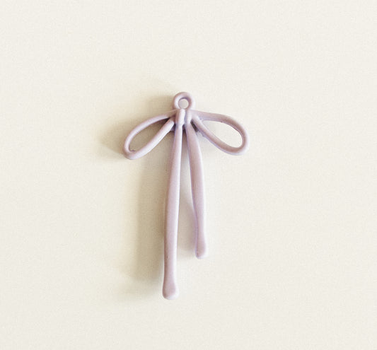 Large purple droopy bow