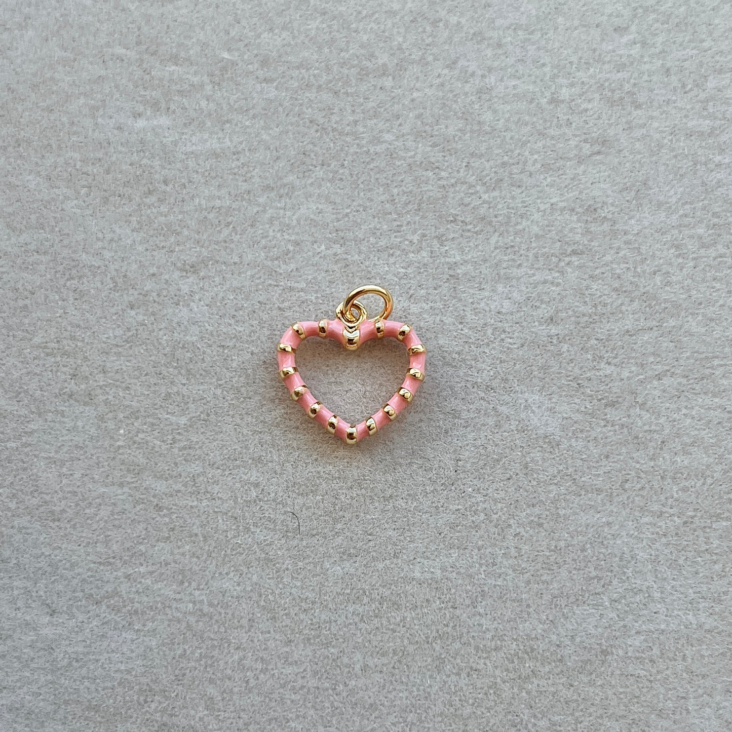 Gold pink heart