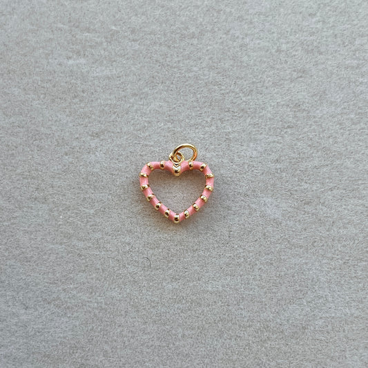 Gold pink heart